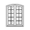 French Outswing Casement
10-lite sash with radius top
Unit Dimension 45" x 59"
1-1/8" SDL